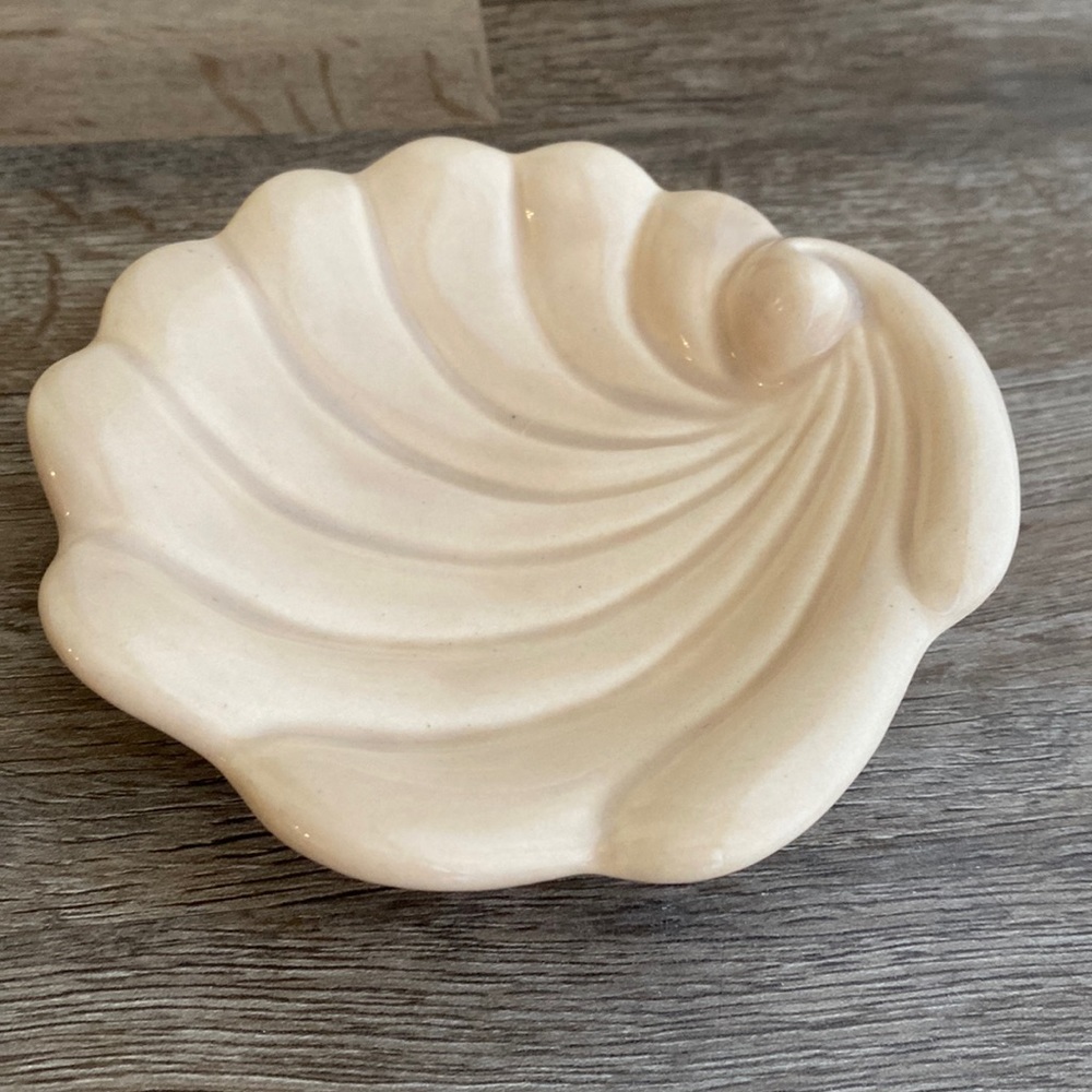 Shell Trinket Jewelry Tray Dish Decorative Ring Holder Beach Decoration Vintage